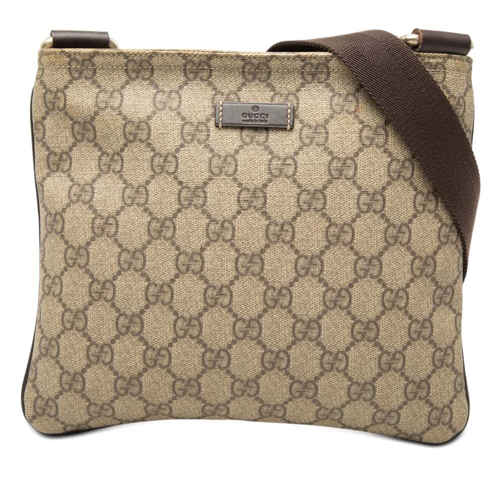Gucci Zip Top Messenger Bag Gg Coated #311565G74B